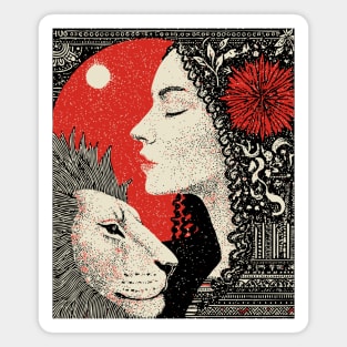Strength Inner Courage Tarot Art Magnet